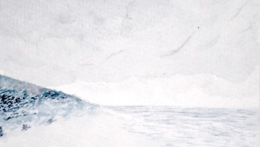 Painting titled "Bord de mer" by Rémi Collin, Original Artwork, Watercolor