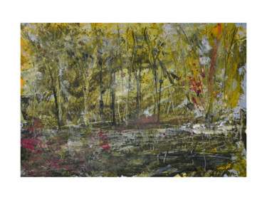 Painting titled "La forêt #3" by Rémi Collin, Original Artwork, Acrylic