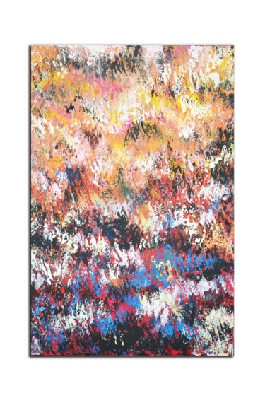 Painting titled "Champ de fleurs" by Rémi Collin, Original Artwork, Acrylic