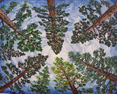 Painting titled "Tourbillon vertical" by Rémi Demerlé, Original Artwork, Oil