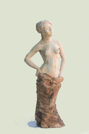 Sculpture titled "Dévoilée" by Rémi Dugué, Original Artwork, Ceramics