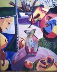 Peinture intitulée "le speintre dans l'…" par Remi Granier, Œuvre d'art originale