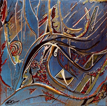 Peinture intitulée "L'egyptien, merci G…" par Rémi Benard, Œuvre d'art originale, Acrylique