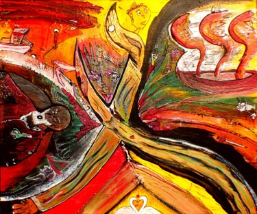Картина под названием "Aleph Final" - Rémi Benard, Подлинное произведение искусства, Акрил