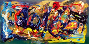 Pintura intitulada "Le déluge" por Rémi Benard, Obras de arte originais, Acrílico