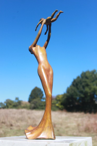 Skulptur mit dem Titel "LA JOIE 4/8" von Coudrain-Sculpteur, Original-Kunstwerk, Metalle