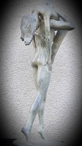 Sculptuur getiteld "NEW-AGE" door Coudrain-Sculpteur, Origineel Kunstwerk, Bronzen