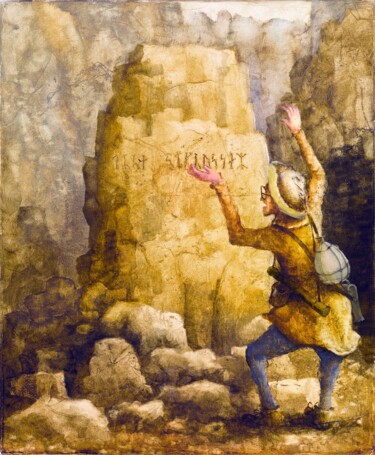 Pittura intitolato "10." da Remigijus Januskevicius, Opera d'arte originale, Olio