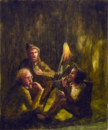 Painting titled "28." by Remigijus Januskevicius, Original Artwork, Oil