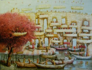 Peinture intitulée "opera" par Remigijus Januskevicius, Œuvre d'art originale, Huile