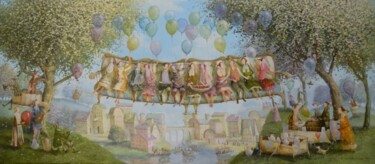 Painting titled "Swing" by Remigijus Januskevicius, Original Artwork, Oil