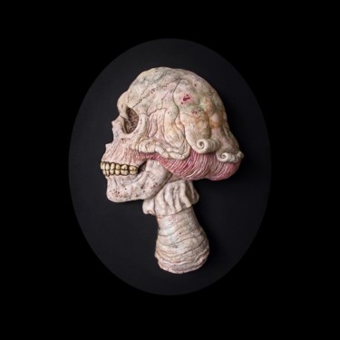 Sculpture titled "Death Cap" by Remigius Sebastian Sappa, Original Artwork, Polymer clay