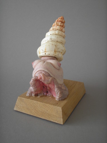 Skulptur mit dem Titel "Schnecke" von Remigius Sebastian Sappa, Original-Kunstwerk, Polymer Ton