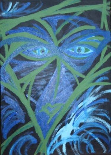 Painting titled "PRINCESSE AFRICAINE" by Remilda, Original Artwork, Oil