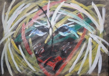 Peinture intitulée "GUERRIERE CHEROKEE" par Remilda, Œuvre d'art originale
