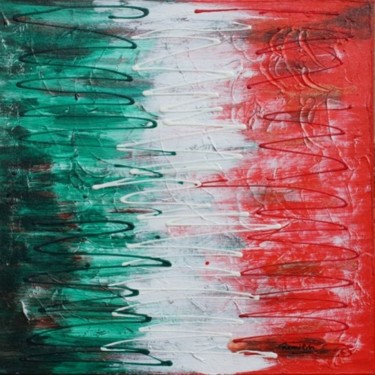 Painting titled "BANDIERA TRICOLORE" by Remilda, Original Artwork, Acrylic