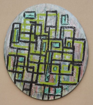 Painting titled "ECOLO DESIGN CITY 7…" by Remilda, Original Artwork