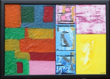 Painting titled "PATCHWORK  COULEURS…" by Remilda, Original Artwork