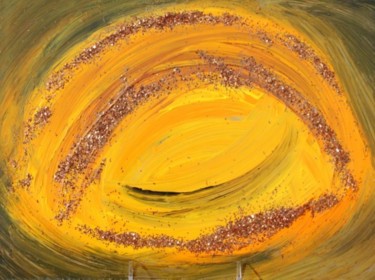 Peinture intitulée "ECLIPSE DE SOLEIL" par Remilda, Œuvre d'art originale, Huile