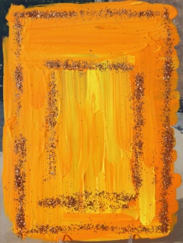 Painting titled "SOLEIL RECTANGULAIRE" by Remilda, Original Artwork, Oil