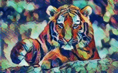 Digital Arts titled "tijger" by Remond Reichwein, Original Artwork, Digital Painting