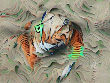 Arte digitale intitolato "tiger" da Remond Reichwein, Opera d'arte originale, Pittura digitale