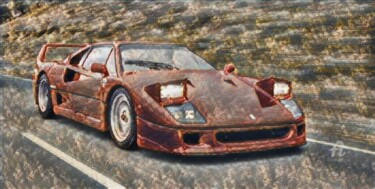 Artes digitais intitulada "farrari sport auto" por Remond Reichwein, Obras de arte originais, Pintura digital