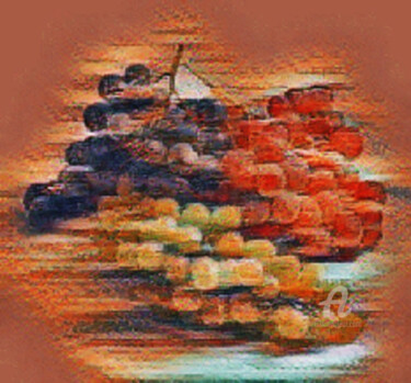 Digitale Kunst mit dem Titel "druifjes" von Remond Reichwein, Original-Kunstwerk, Digitale Malerei