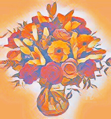 数字艺术 标题为“bloemen” 由Remond Reichwein, 原创艺术品, 数字油画