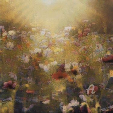 Digitale Kunst mit dem Titel "bloemen veld" von Remond Reichwein, Original-Kunstwerk, Digitale Malerei