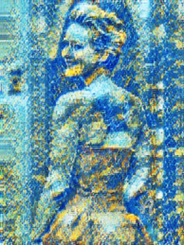Digital Arts titled "dame in jurk" by Remond Reichwein, Original Artwork, Digital Painting
