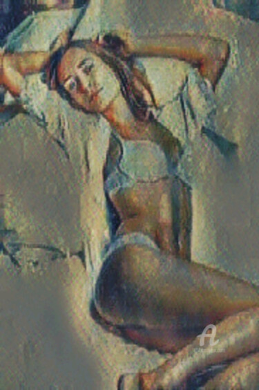 Digital Arts titled "hot lady" by Remond Reichwein, Original Artwork, Digital Painting