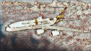 Цифровое искусство под названием "plane in the air" - Remond Reichwein, Подлинное произведение искусства, Цифровая живопись
