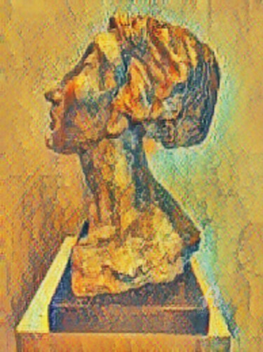 Digitale Kunst mit dem Titel "bronzen koning" von Remond Reichwein, Original-Kunstwerk, Digitale Malerei