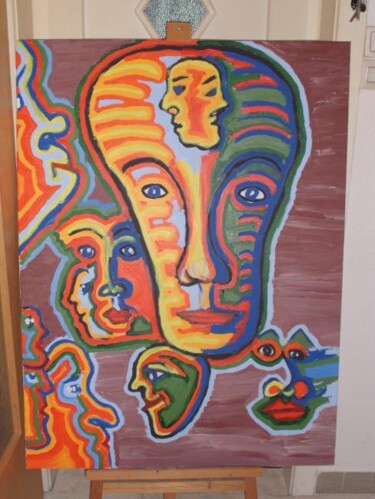 Malerei mit dem Titel "Ich denke" von Remus Besca, Original-Kunstwerk