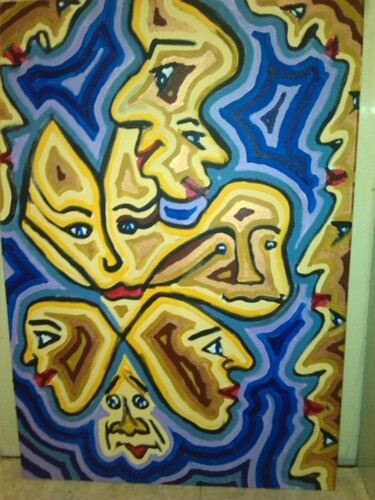 Malerei mit dem Titel "Kopfsalat 2" von Remus Besca, Original-Kunstwerk