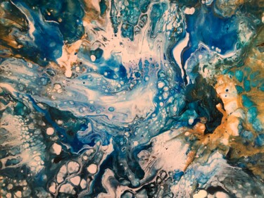 Peinture intitulée "Blue ocean" par Bolet Remy, Œuvre d'art originale, Acrylique