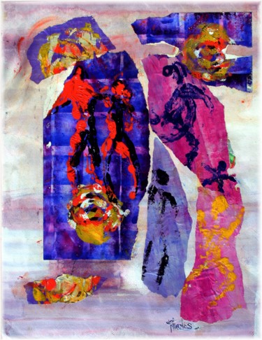 Peinture intitulée "Fragments d'espéran…" par Rémy Nicolas Graphite, Œuvre d'art originale, Huile