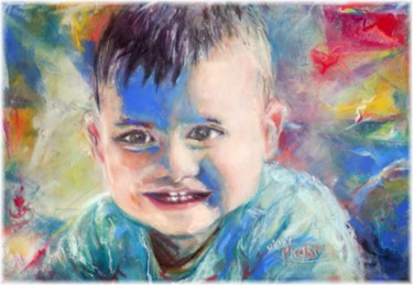 Peinture intitulée "Tom sourire coloré" par Rémy Nicolas Graphite, Œuvre d'art originale
