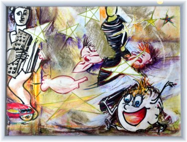 Peinture intitulée "Energie en délire" par Rémy Nicolas Graphite, Œuvre d'art originale