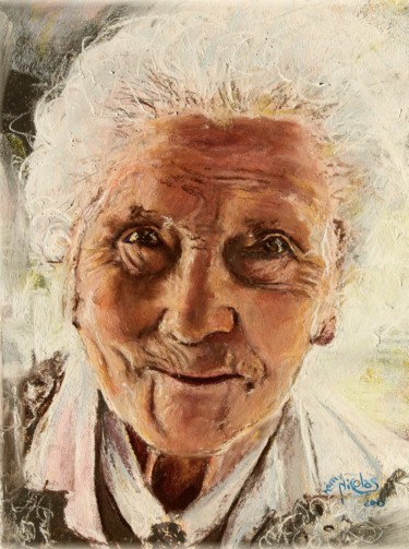 Peinture intitulée "portrait-tazie-sour…" par Rémy Nicolas Graphite, Œuvre d'art originale, Pastel