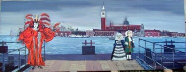 Malerei mit dem Titel "Carnaval de Venise" von Remy Peyranne, Original-Kunstwerk