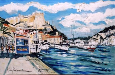 Painting titled "Port de Bonifaccio" by Remy Peyranne, Original Artwork