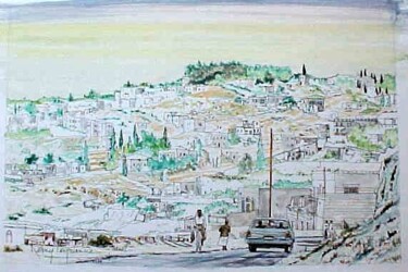 Malerei mit dem Titel "Israël" von Remy Peyranne, Original-Kunstwerk
