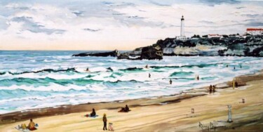 Peinture intitulée "Biarritz  La Grand…" par Remy Peyranne, Œuvre d'art originale