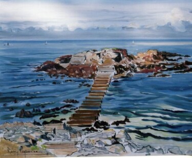 Malerei mit dem Titel "Bretagne Sud" von Remy Peyranne, Original-Kunstwerk