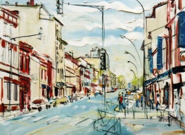 Painting titled "Grand rue st michel" by Remy Peyranne, Original Artwork