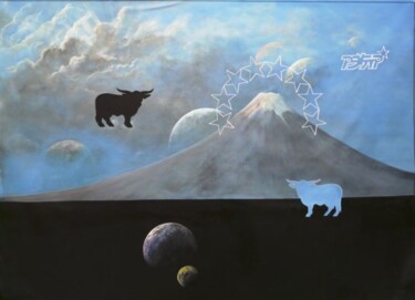 Pittura intitolato "space03" da Remy Rault, Opera d'arte originale