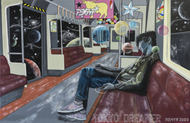 Painting titled "TOKYO DREAMER" by Remy Rault, Original Artwork
