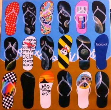 Peinture intitulée "Flip-Flop trip 7" par Remy Rault, Œuvre d'art originale